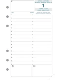 Exacompta - Recharge Pour Organiseur Exatime 17 Journalier - 17,2 X 10,5 Cm - Janvier à Décembre 2025