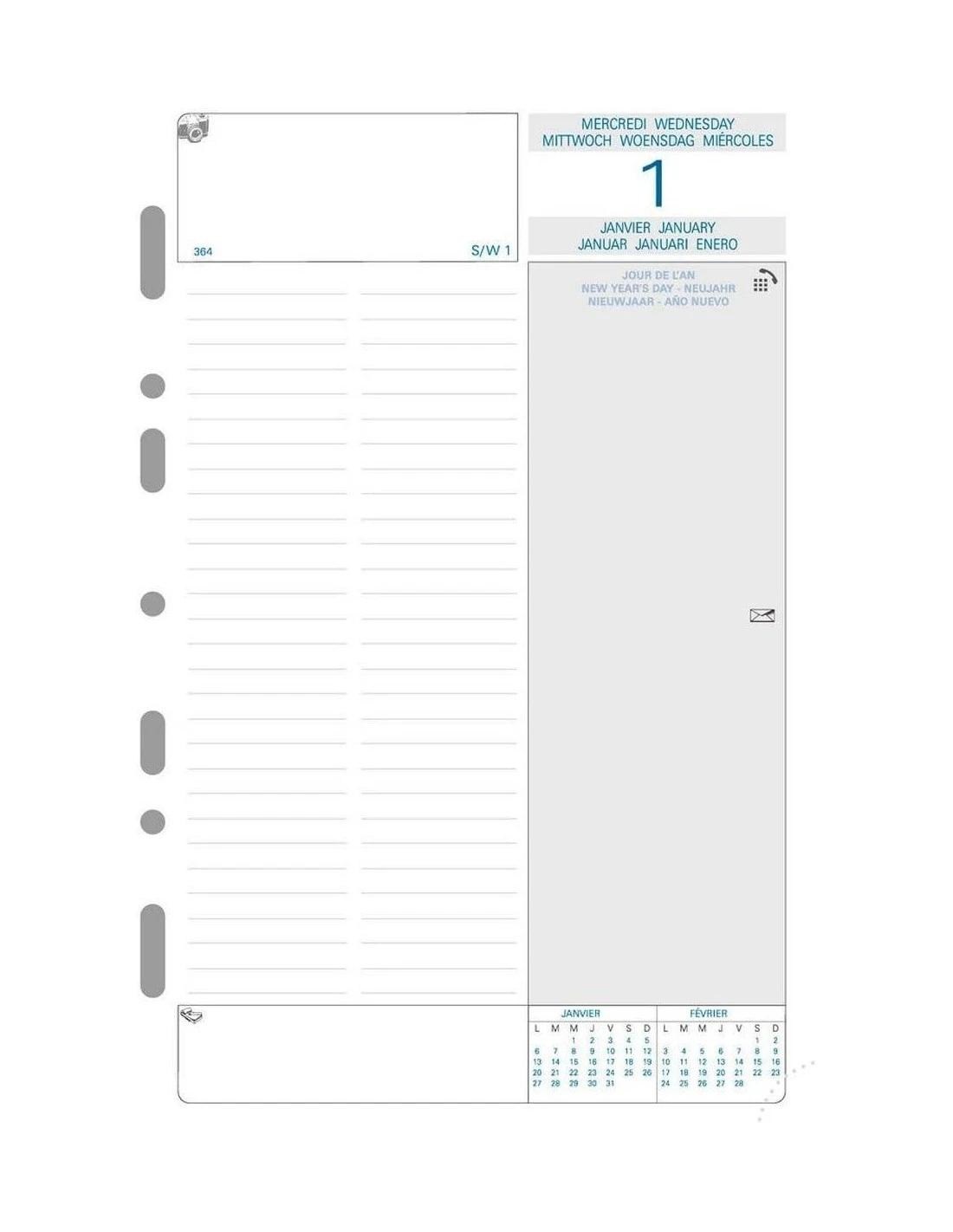 Exacompta - Recharge Pour Organiseur Exatime 21 - Journalier 1er Semestre 2025 - 21 X 14,2 Cm 3 Exacompta - Recharge Pour Organiseur Exatime 21 - Journalier 1er Semestre 2025 - 21 X 14,2 Cm