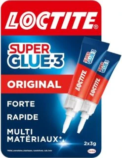 Loctite Super Glue-3 Original Colle Transparente à Séchage Rapide, 2 Tubes 3 G