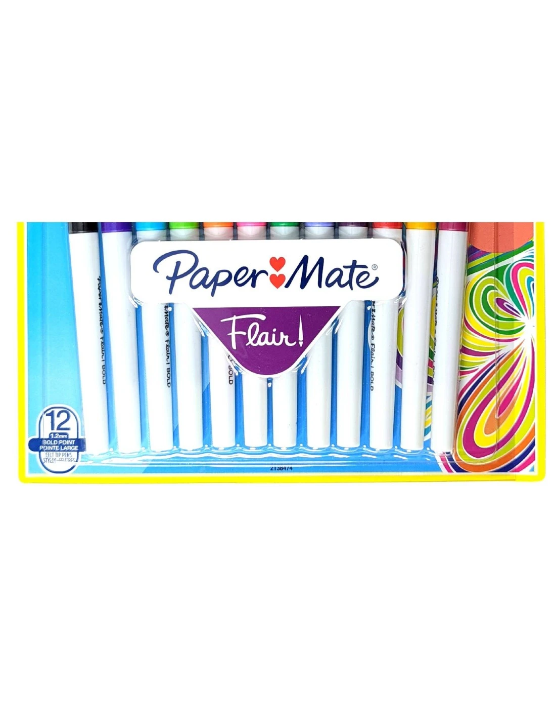 Lot De 12 Stylos Feutre Pointe Large Paper Mate Flair 4 Lot De 12 Stylos Feutre Pointe Large Paper Mate Flair – Image 2