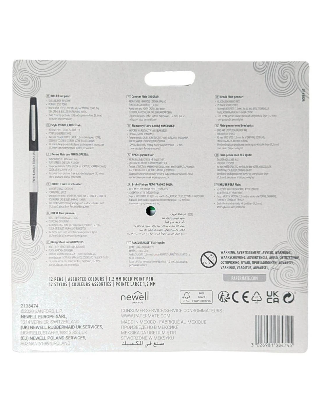 Lot De 12 Stylos Feutre Pointe Large Paper Mate Flair 6 Lot De 12 Stylos Feutre Pointe Large Paper Mate Flair – Image 4