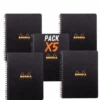 Lot De 5 Cahiers Spirale Notebook Rhodia A5+ Petits Carreaux 160 Pages -Scolaires Fournitures Magasin lot de 5 cahiers spirale notebook rhodia a5 petits carreaux 160 pages