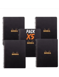 Lot De 5 Cahiers Spirale Notebook Rhodia A5+ Petits Carreaux 160 Pages