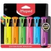 6 Surligneurs Maped Fluo'Peps Classic -Scolaires Fournitures Magasin maped 6 surligneurs fluo peps classic sous pochette