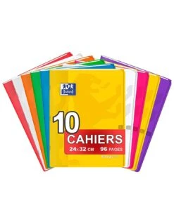 OXFORD EasyBook Lot 10 Cahiers 24 X 32cm 96 Pages Grands Carreaux