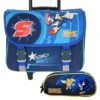 Pack Cartable à Roulettes Sonic 41 Cm + Trousse 2 Compartiments -Scolaires Fournitures Magasin pack cartable a roulettes sonic 38 cm trousse 2 compartiments