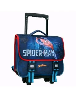 Pack Cartable à Roulettes SpiderMan 38 Cm + Trousse -Scolaires Fournitures Magasin pack cartable a roulettes spiderman 38 cm trousse 1