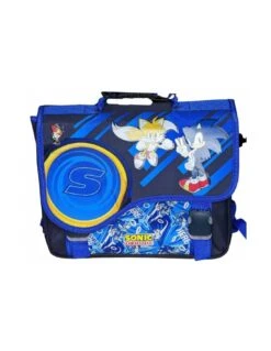 Pack Cartable Sonic 38 Cm + Trousse Ronde 14 Pack Cartable Sonic 38 Cm + Trousse Ronde -Scolaires Fournitures Magasin pack cartable sonic 38 cm trousse 2