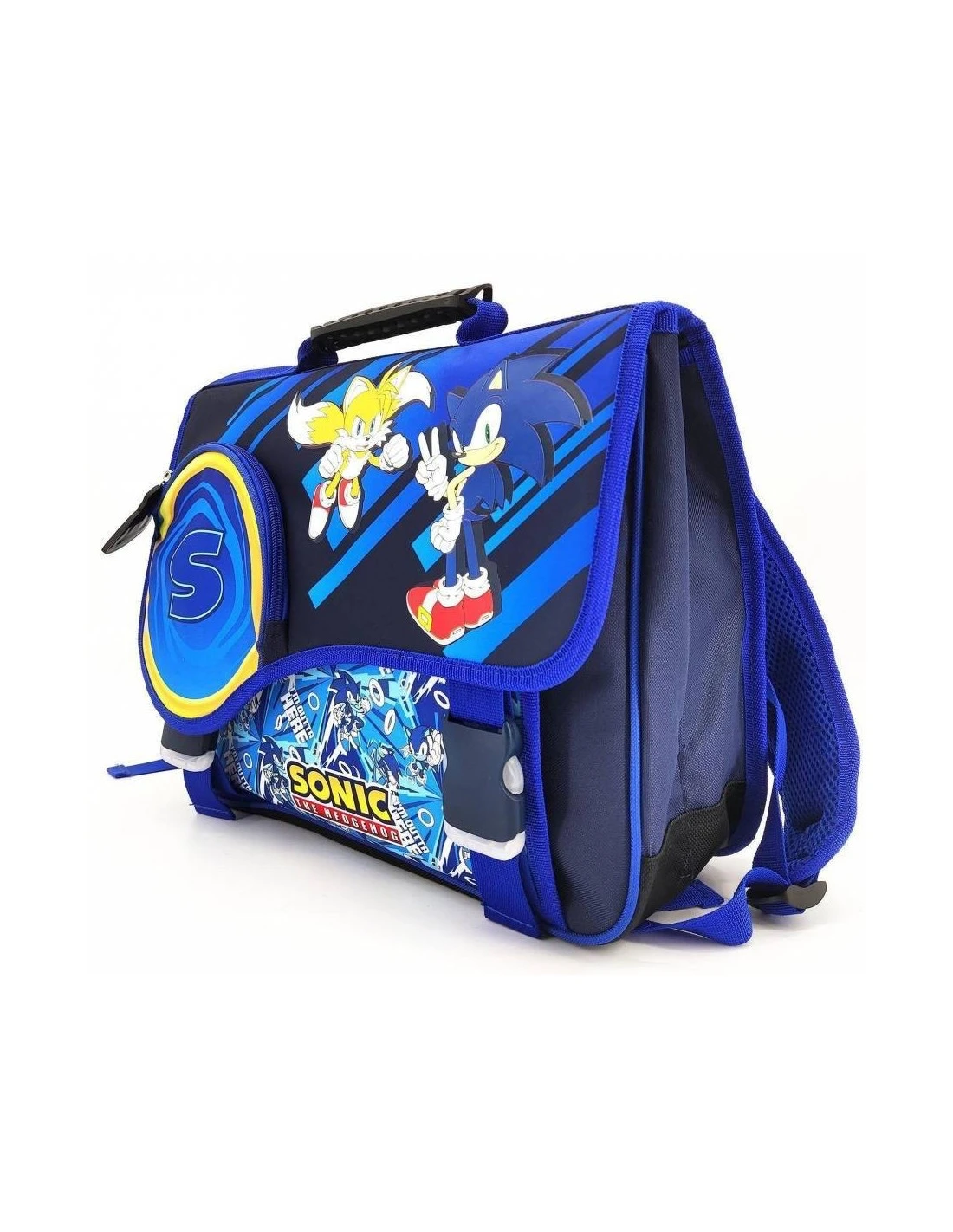 Pack Cartable Sonic 38 Cm + Trousse 2 Compartiments 7 Pack Cartable Sonic 38 Cm + Trousse 2 Compartiments – Image 5