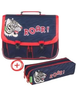 Pack Cartable + Trousse Tann's Aaron Tiger 38 Cm