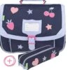 Pack Cartable + Trousse Tann's Juliette Bleu Marine -Scolaires Fournitures Magasin pack cartable trousse tann s juliette bleu 38 cm