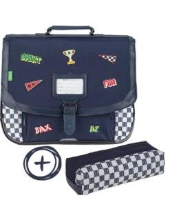 Pack Cartable + Trousse Tann's Mathéo Bleu BMX 38 Cm