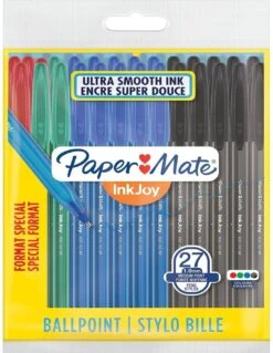 Paper Mate InkJoy Stylos à Bille, Assortiment De Couleurs, Lot De 27
