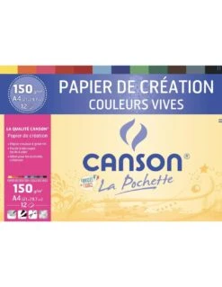 12 Papiers De Création Canson Couleur Vives A4