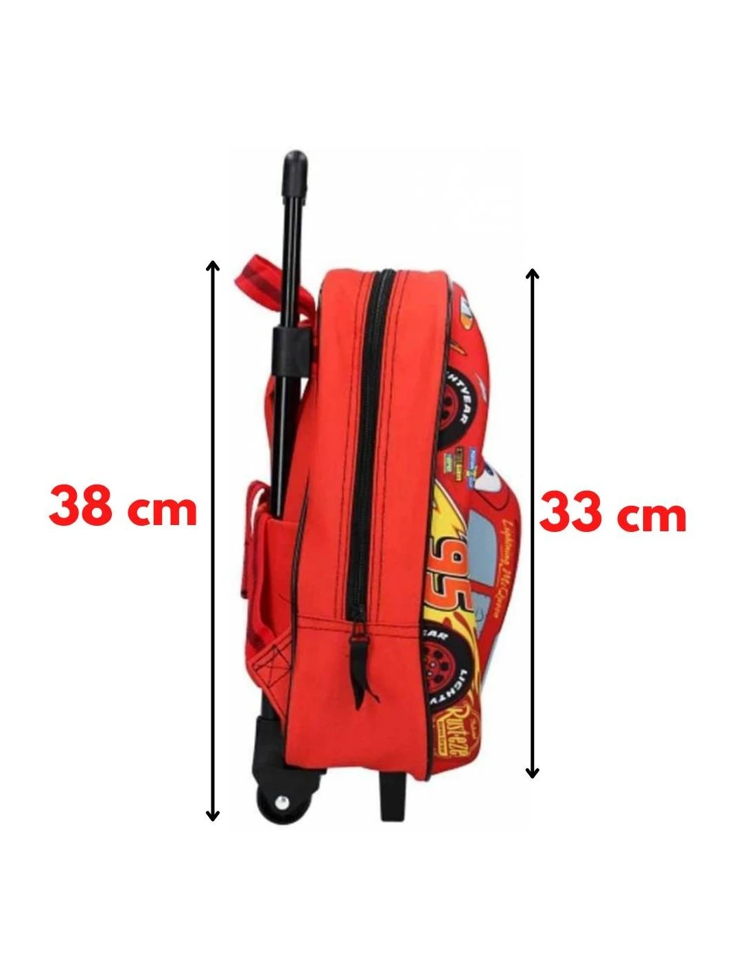 Sac à Dos à Roulettes Cars 3D Piston Cup Rouge 7 Sac à Dos à Roulettes Cars 3D Piston Cup Rouge – Image 5