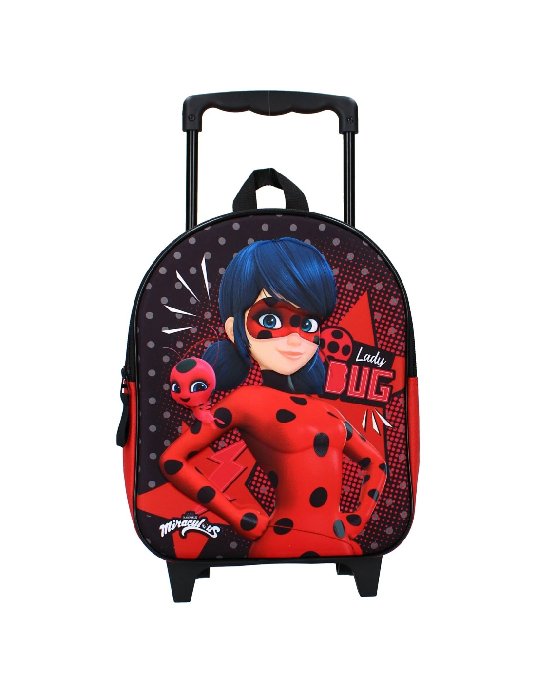 Sac à Dos à Roulettes Miraculous Ladybug Rouge Friends 2 Sac à Dos à Roulettes Miraculous Ladybug Rouge Friends