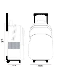 Sac à Dos à Roulettes Skooter Tiger Wilderness -Scolaires Fournitures Magasin sac a dos a roulettes skooter tiger wilderness 4