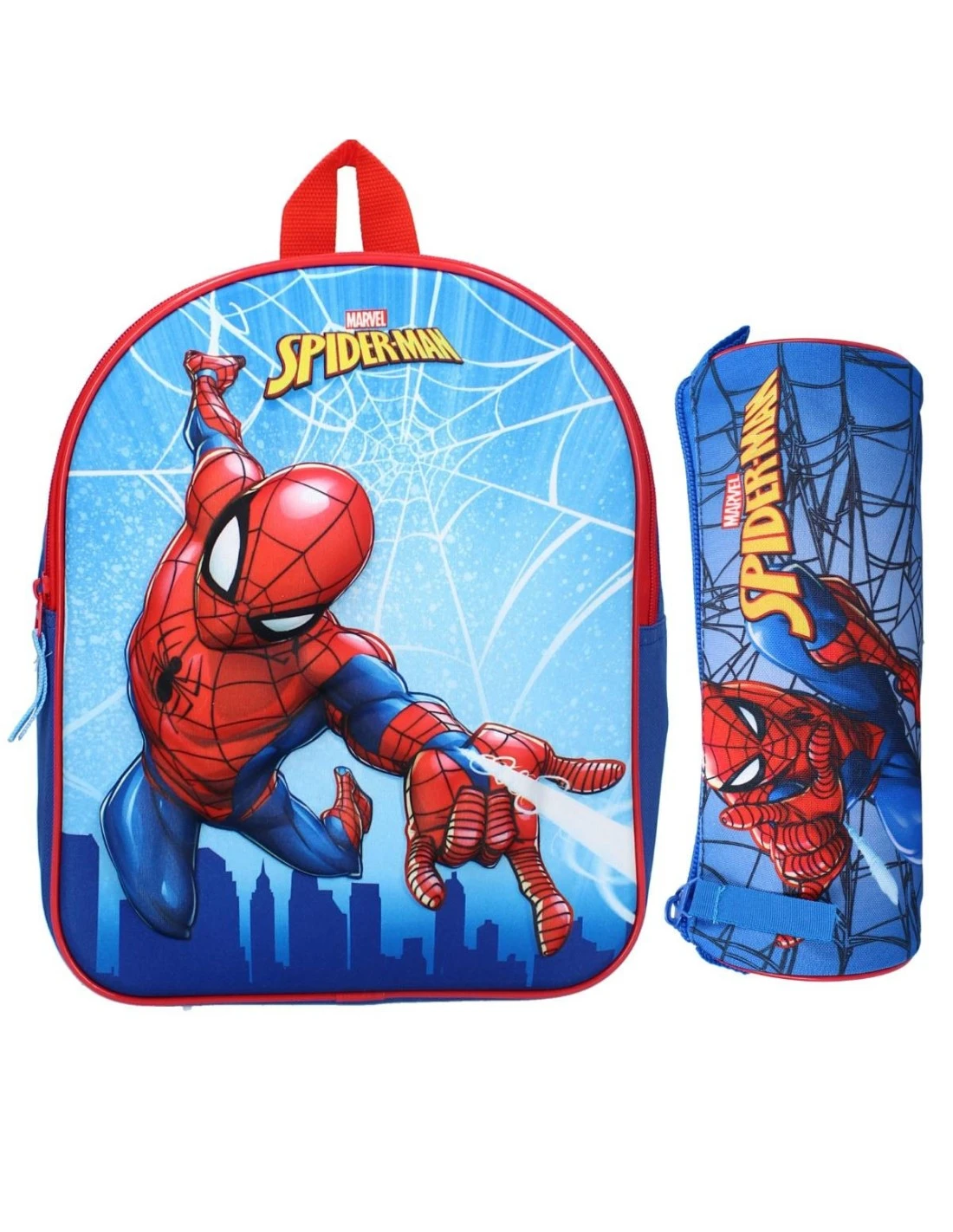 Pack Sac à Dos SpiderMan 3D Web Head + Trousse école 3 Pack Sac à Dos SpiderMan 3D Web Head + Trousse école