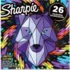 Sharpie Special Edition Wolf - 26 Marqueur Permanent - Couleurs Assorties -Scolaires Fournitures Magasin sharpie special edition wolf 26 marqueur permanent couleurs assorties