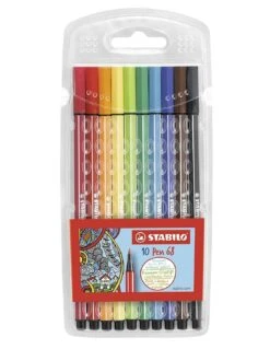 STABILO PEN 68 Pack De 10 Feutres Couleurs Assorties