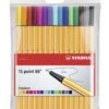 STABILO POINT 88 Pack De 15 Couleurs Assorties 1 STABILO POINT 88 Pack De 15 Couleurs Assorties -Scolaires Fournitures Magasin stabilo point 88 etui de 15 stylos feutres pointe fine