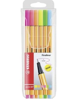 STABILO POINT 88 Pack De 6 Couleurs Neon