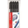 STABILO POINTMAX Noir Pack De 4 2 STABILO POINTMAX Noir Pack De 4 -Scolaires Fournitures Magasin stabilo pointmax etui de 4 stylos feutres pointe moyenne noir