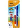 BIC Stylo Bleu Gel-ocity Effaçable + Stylo 4 Couleurs Super Mario -Scolaires Fournitures Magasin stylo 4 couleurs stylo bleu gel ocity super mario bic