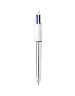 Stylo BIC 4 Couleurs Shine Argent
