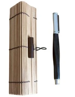 Stylo Oberthur Plume Yucca Torsade En Bois D'ébène