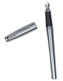 Parker® Stylo Plume Parker Urban Metro Gris Argent Metallic -Scolaires Fournitures Magasin stylo plume parker urban metro en argent metallic 2