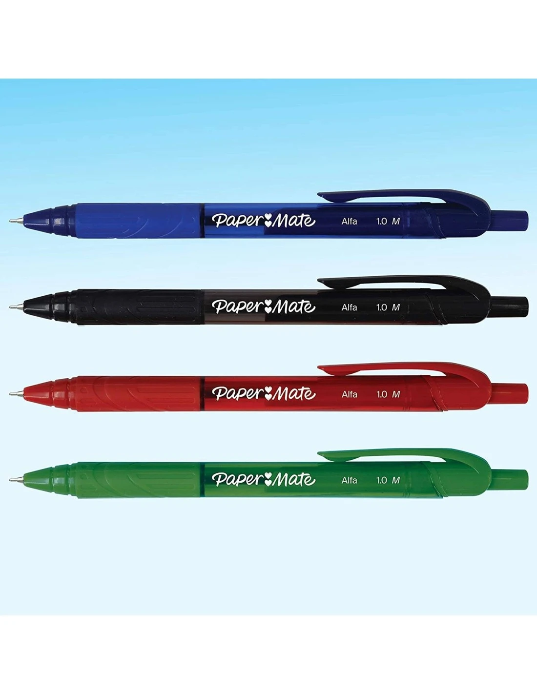 Lot De 10 Stylos à Bille Paper Mate AlfaAssortis 5 Lot De 10 Stylos à Bille Paper Mate AlfaAssortis – Image 3
