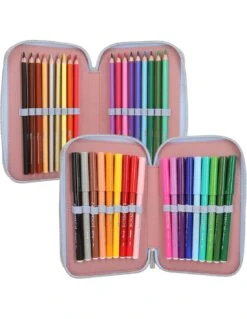 TOPModel Trousse 3 Compartiments Avec Application TEAM TEDDY -Scolaires Fournitures Magasin topmodel trousse 3 compartiments avec application team teddy 4