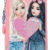 TOPModel Trousse 3 Compartiments Coeur Avec Paillettes Réversibles 2 TOPModel Trousse 3 Compartiments Coeur Avec Paillettes Réversibles -Scolaires Fournitures Magasin topmodel trousse 3 compartiments avec paillettes