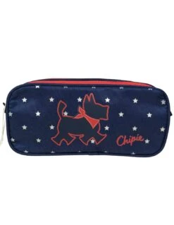 Trousse Chipie 2 Compartiments New Galaxie Bleu Et Rouge 22cm -Scolaires Fournitures Magasin trousse chipie double compartiments new galaxie 22cm 2