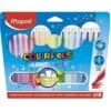 18 Feutres Maped Color'Peps Long Life -Scolaires Fournitures Magasin trousse de 18 feutres ultra lavables maped color peps long life