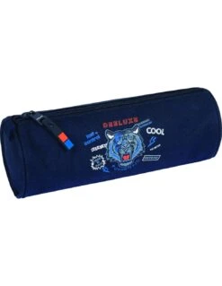 Trousse Ronde Deeluxe Tete De Tigre 22 Cm -Scolaires Fournitures Magasin trousse ronde deeluxe primaire 1