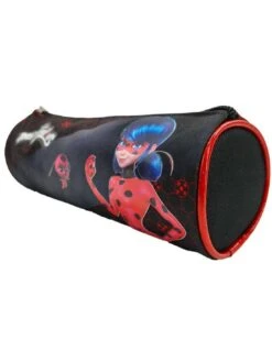 Trousse Ronde Miraculous Ladybug Et Tikki Noir -Scolaires Fournitures Magasin trousse ronde miraculous ladybug et tikki noir 1