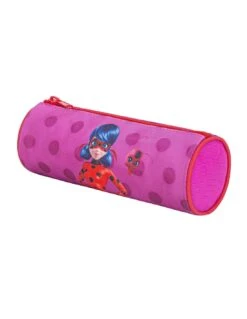 Trousse Ronde MIRACULOUS Ladybug Et Tikki 9 Trousse Ronde MIRACULOUS Ladybug Et Tikki -Scolaires Fournitures Magasin trousse ronde miraculous rouge 1