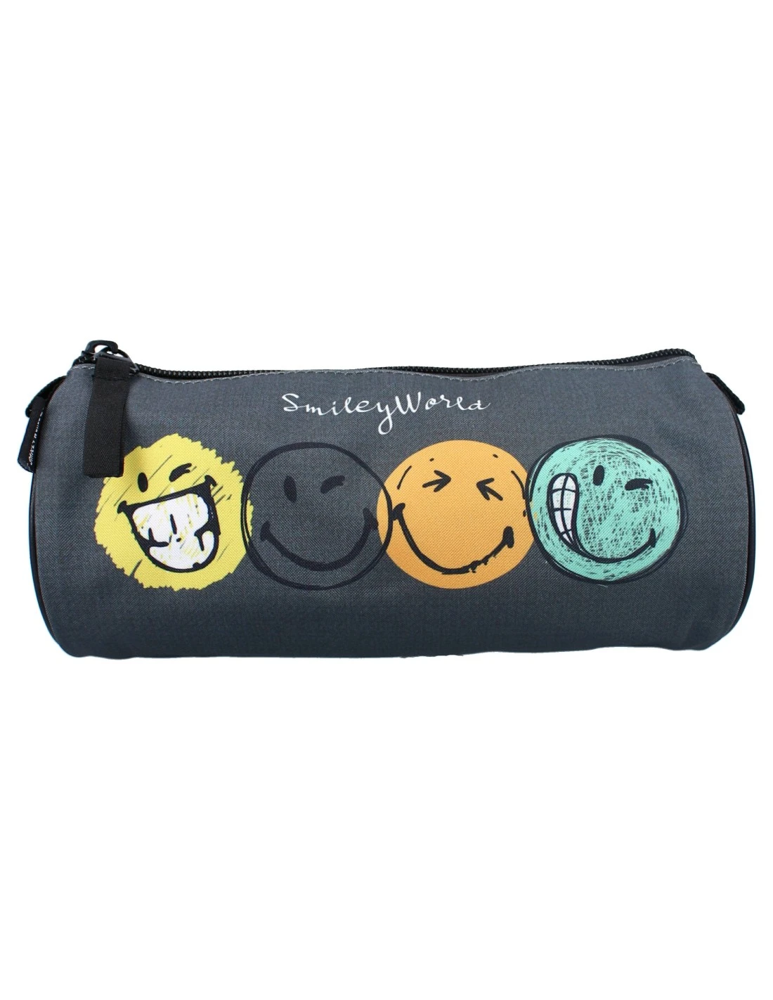 Trousse Ronde Smiley World Grise 4 Trousse Ronde Smiley World Grise – Image 2