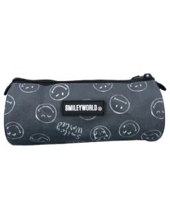 Trousse Ronde Smiley World Grise 9 Trousse Ronde Smiley World Grise -Scolaires Fournitures Magasin trousse ronde smileyworld 3