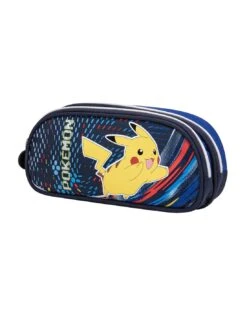 Trousse POKEMON Pikachu Marine 2 Compartiments -Scolaires Fournitures Magasin trousse scolaire 2 compartiments pokemon marine 2