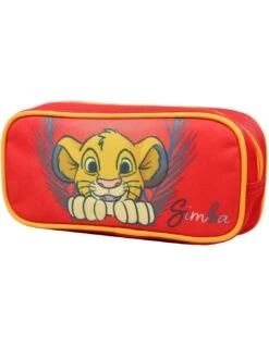 Trousse Scolaire Rectangulaire Disney Le Roi Lion Simba Rouge