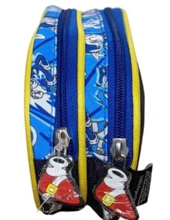 Trousse Sonic Bleu 2 Compartiments 24 Cm -Scolaires Fournitures Magasin trousse scolaire sonic l herisson bleu 1
