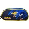 Trousse Sonic Bleu 2 Compartiments 24 Cm 2 Trousse Sonic Bleu 2 Compartiments 24 Cm -Scolaires Fournitures Magasin trousse scolaire sonic l herisson bleu